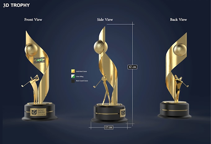 design unique custom trophies and awards for you