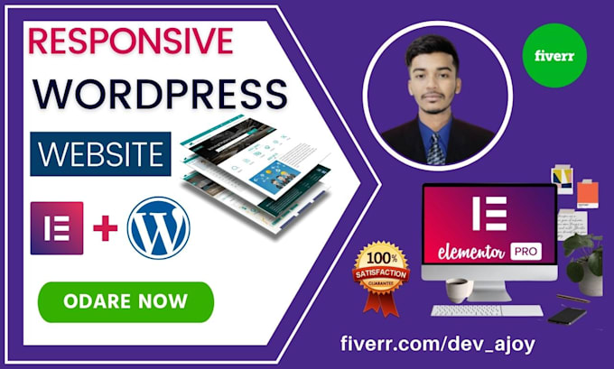 create a fully responsive wordpress website with elementor pro