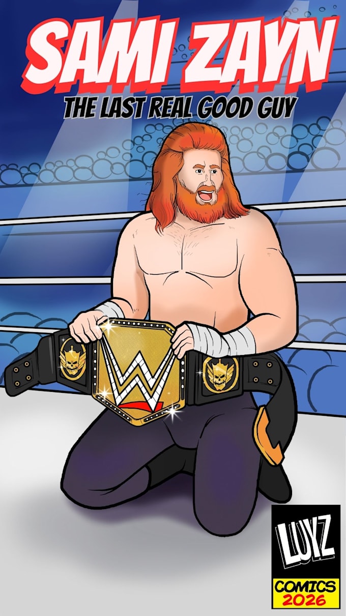do a wrestling  cartoon for you