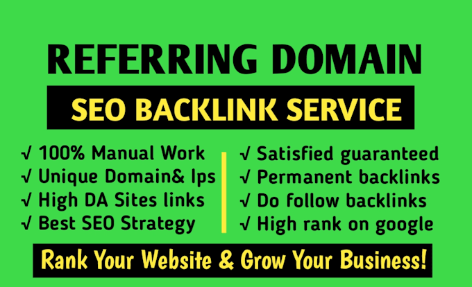 build HQ referring unique domains SEO backlinks for google ranking