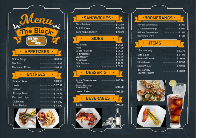 Printable restaurant hotsell menus