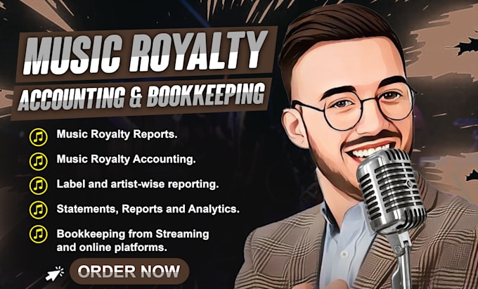 craft royalty reports for music distributors and publishers