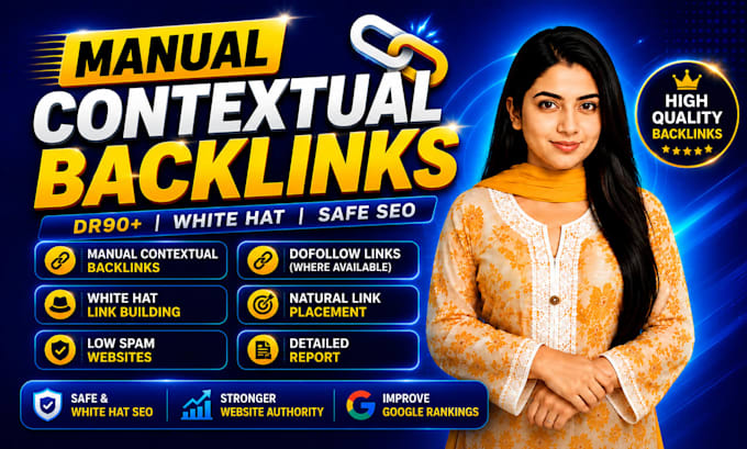 build manual contextual backlinks for off page SEO and website authority