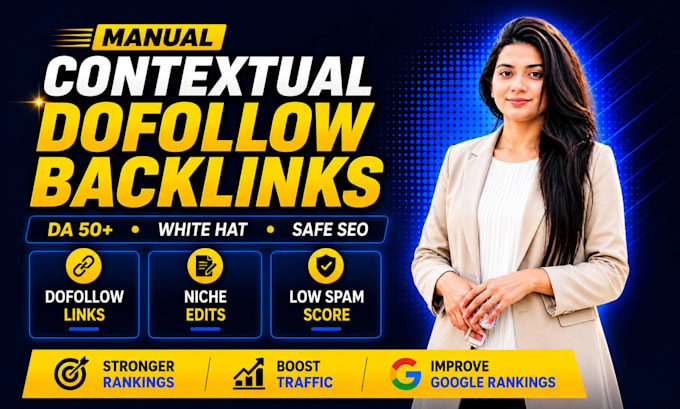 build manual contextual dofollow backlinks for off page SEO and link building