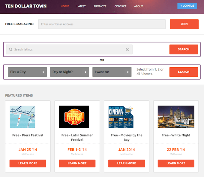 publish your event  with a link to your website