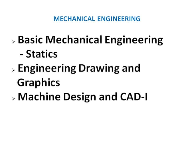 tutor the subjects mentioned of mechanical engineering