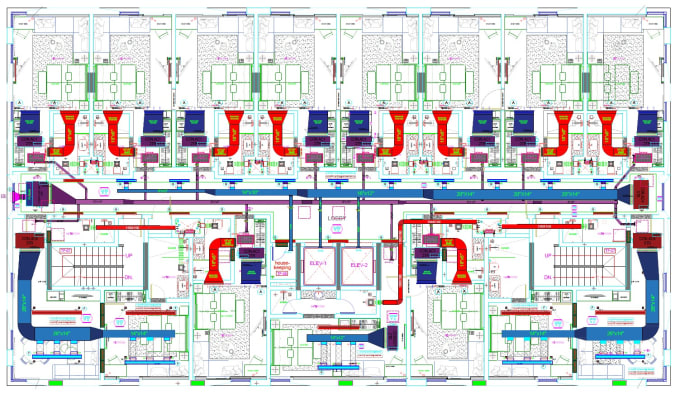 create hvac design for your building including mep drawings
