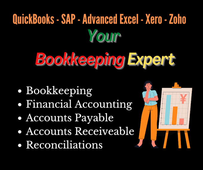 do accounting, bookkeeping, accounts receivable, payable and quickbooks work