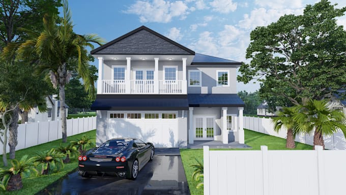 make wonderful exterior interior 3d rendering and design for your home