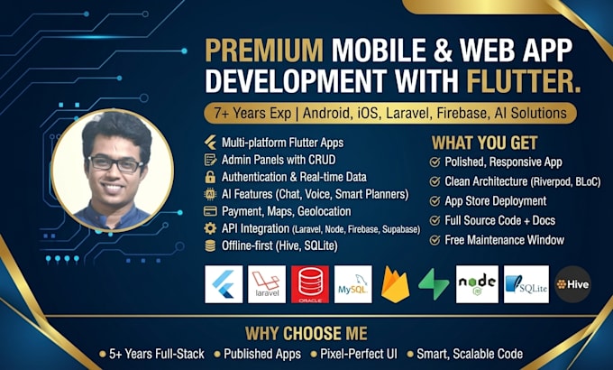 build custom flutter or flutterflow android and ios app with clean UI and apis