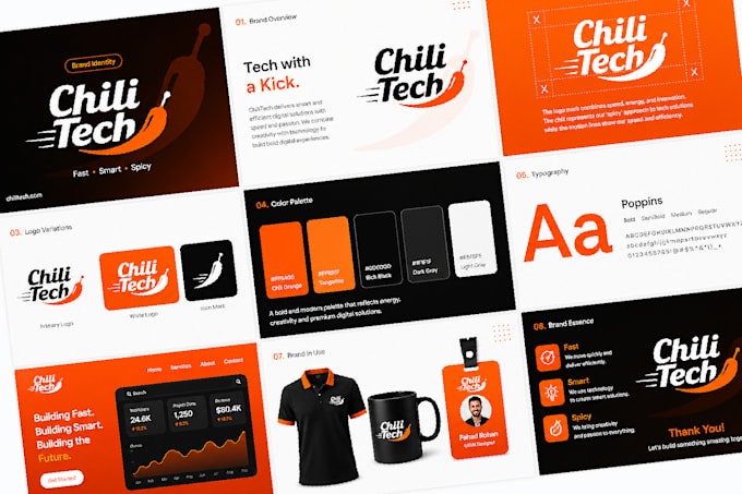 modern logo and brand style guide, brand identity, brand guidelines