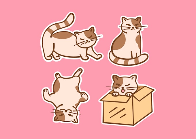 create cartoon characters, stickers, badges, labels
