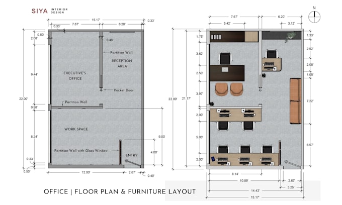 design 2d floor plan with furniture layout