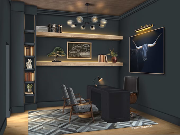 draw interior sketch and architectural designs