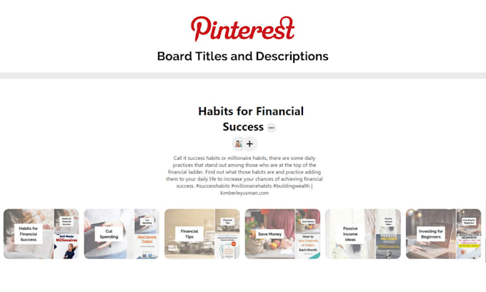 create pinterest board title and descriptions
