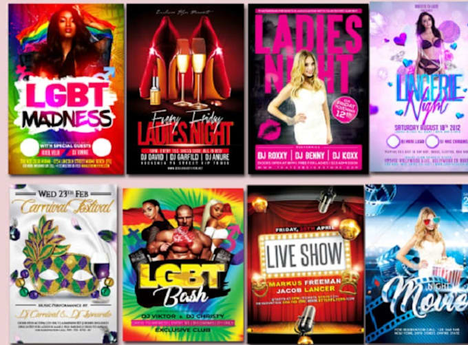 Design professional party event flyers and brochures by Joyia5846 | Fiverr