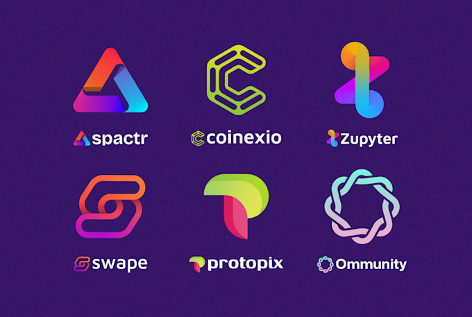 design modern tech, startup, crypto, security technology or app logo