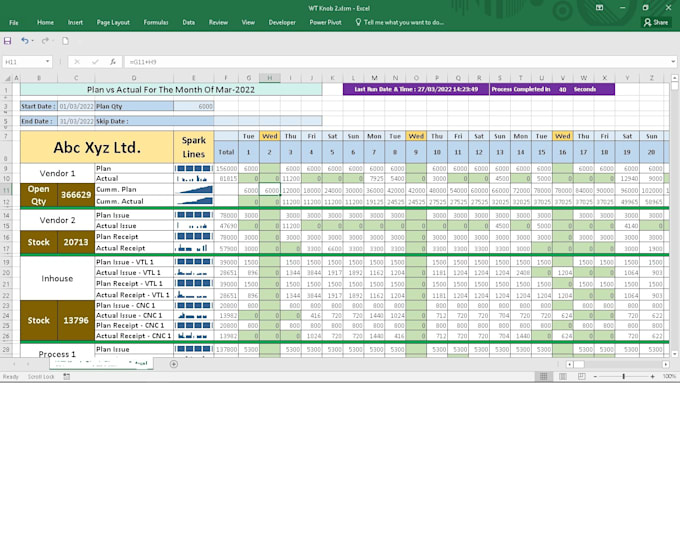 prepare mis and dss using excel vba google sheets scripts