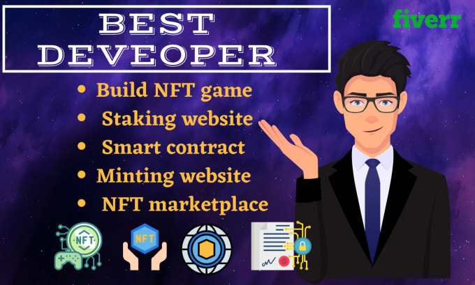 Hire a freelancer to build nft game staking website smart contract minting website nft marketplace