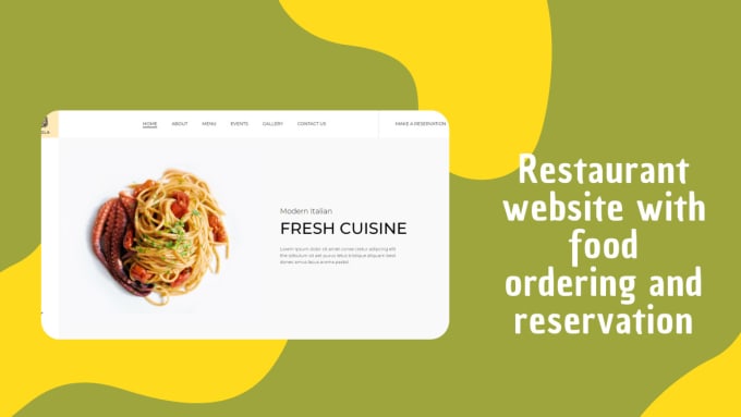 create a restaurant website with online ordering system