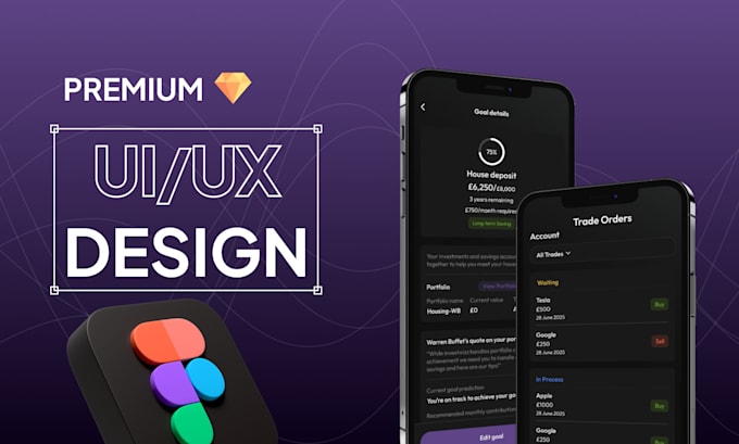 do mobile app design, web app design ui ux using figma