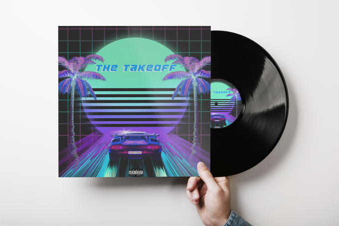 Design trendy album, single, cd cover, or artwork by