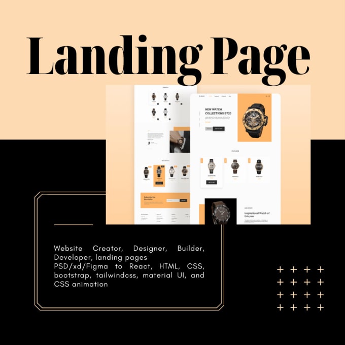 Create a landing page in react js by Webies expert Fiverr