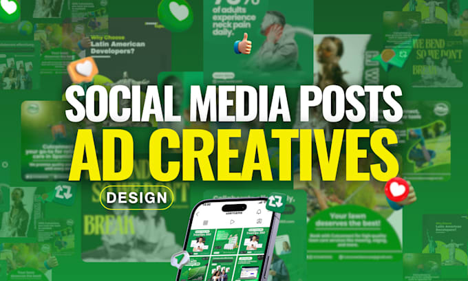 do social media post design, facebook ad creative , canva templates