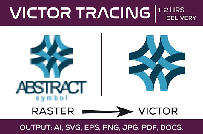do manual vector tracing by adobe illustrator in 1 to 2 hour