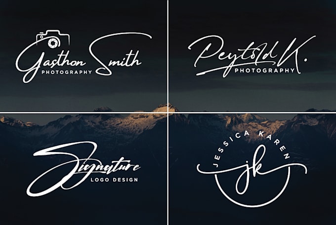 design handwriting signature photography scripted cursive logo