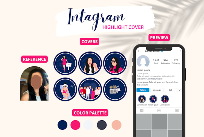do custom unique instagram highlight cover
