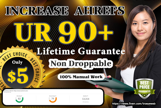 increase ahrefs url rating ahrefs ur 90 plus with guarantee