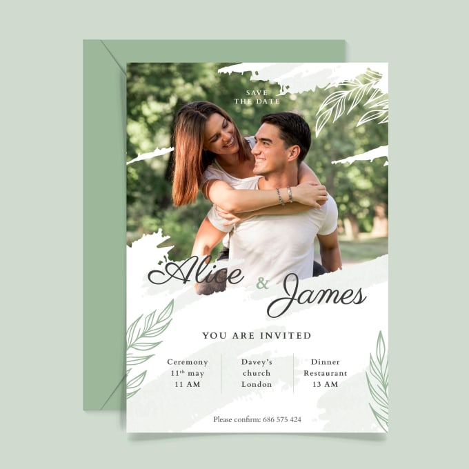 Design a wedding card or invitation card for any event by