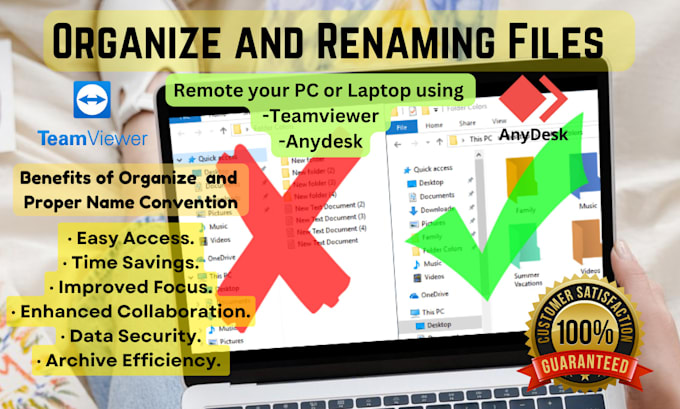 do organize files on your computer via team viewer