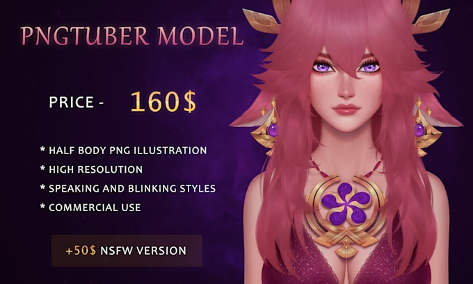 draw pngtuber portrait for streaming and vtubing