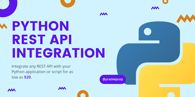 Integrate any rest api in python by Pradeepcep | Fiverr