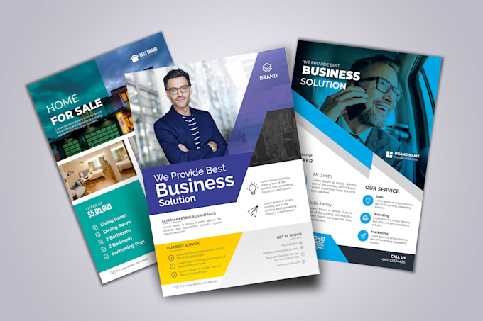 design business flyer, poster, leaflet or brochure