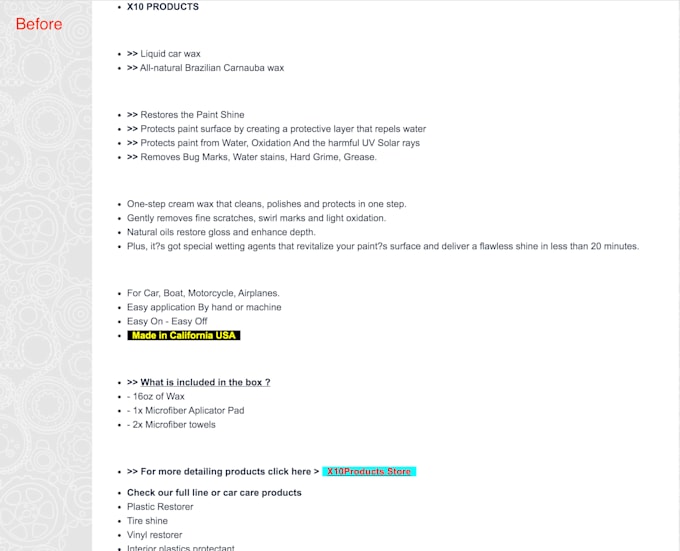 clean up your listing descriptions for a more professional look
