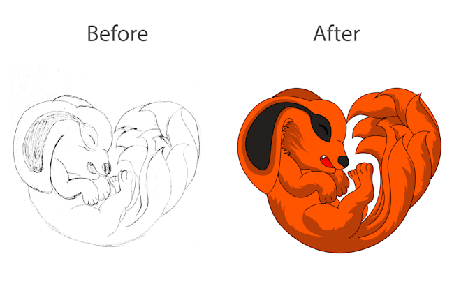 Redraw, vector tracing your sketch or image to vector by Ariyu_28 | Fiverr