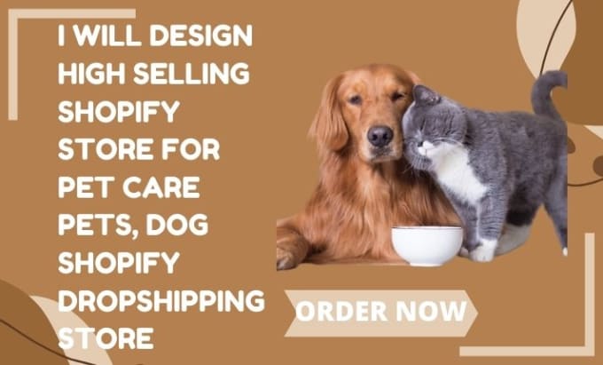 Design pet shopify store pet care store dropshipping pet store pet