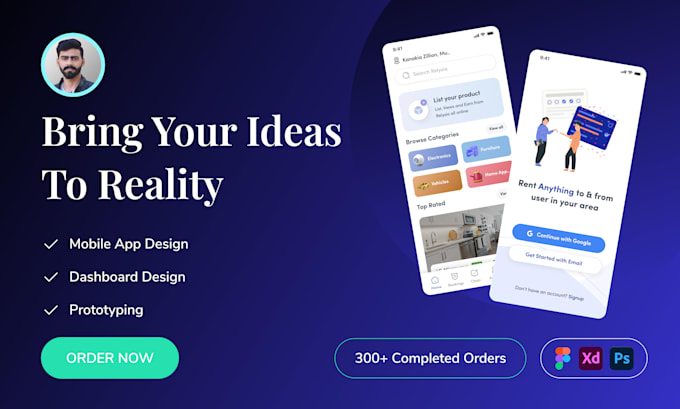 do ui ux design, mobile app ui ux design, figma design, app ui design
