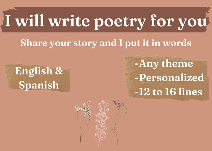 write poetry about any topic in english and spanish
