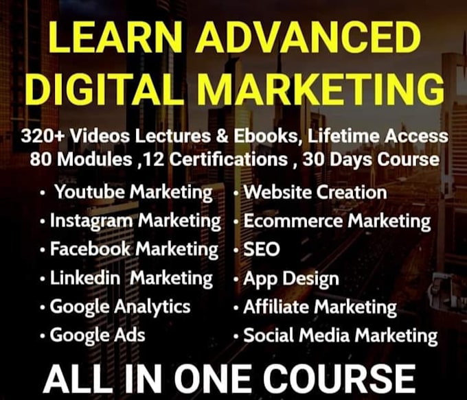 give digital marketing course with lifetime access