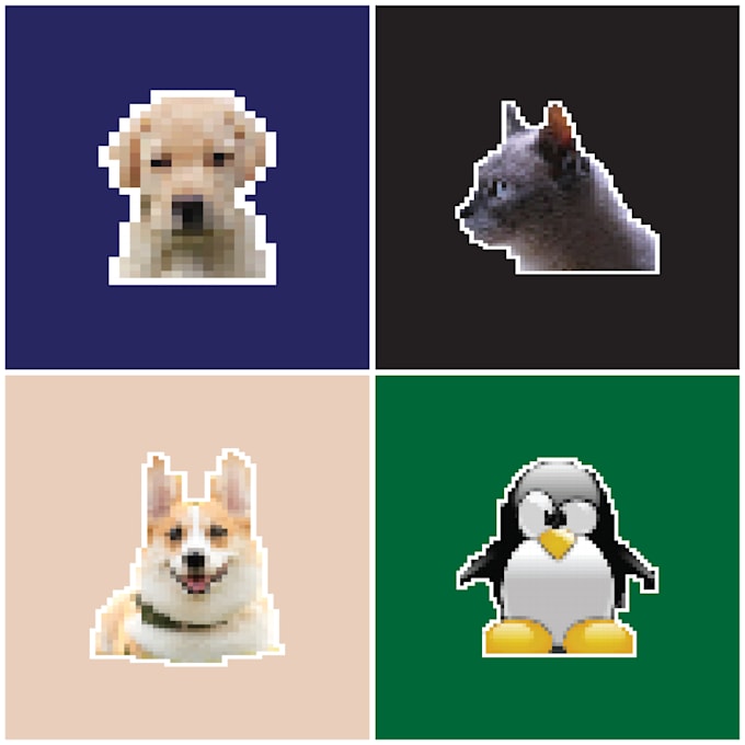 make any image in pixel art and 8 bit design
