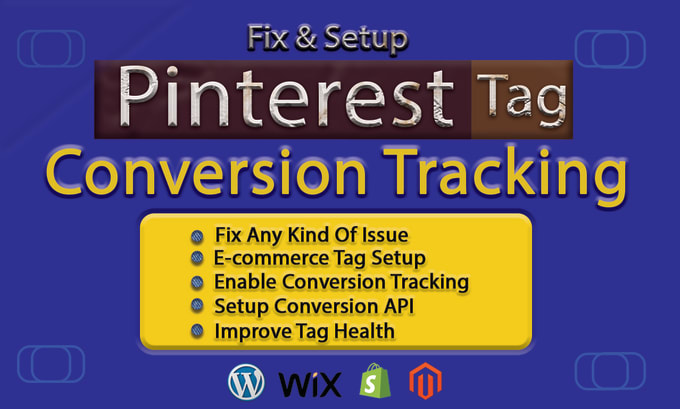 setup or fix pinterest tag conversion API tracking