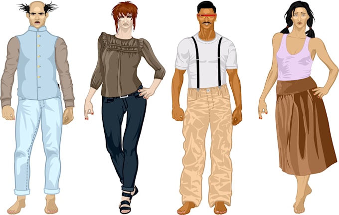 design high quality 2d characters