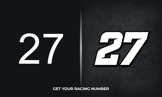 design a premium custom racing number logo