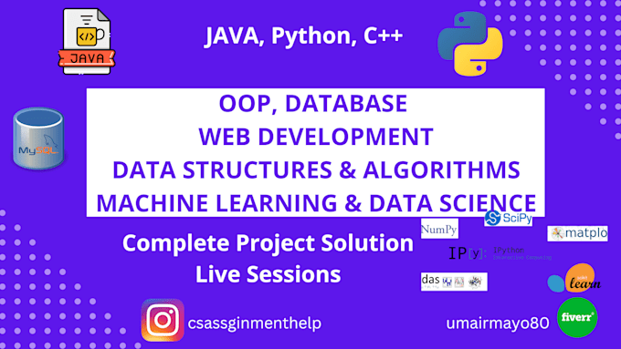 Code c, cpp, java and python programming tasks or projects by ...