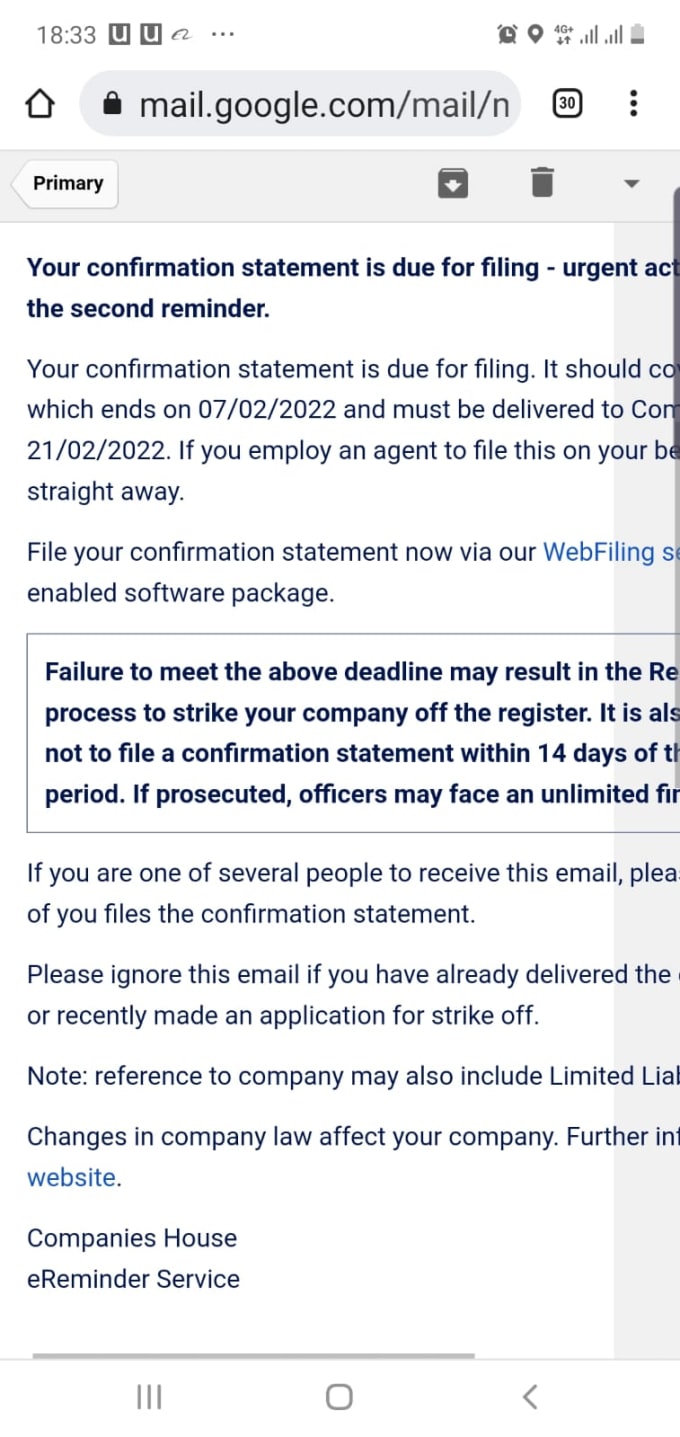 government gateway file confirmation statement