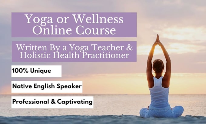 write online yoga or wellness course content